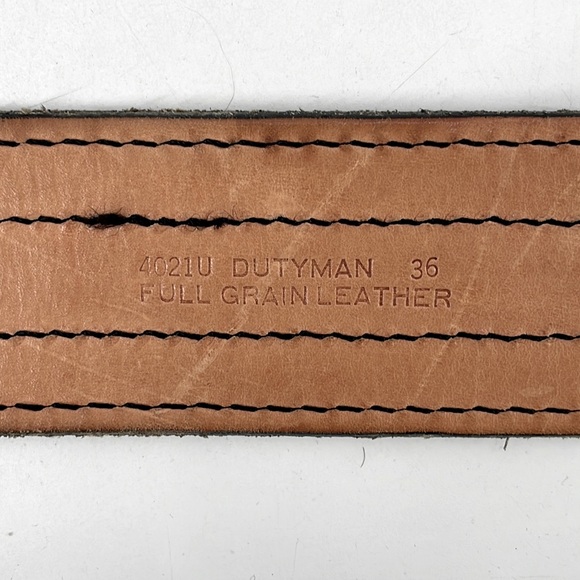 Dutyman 2-1/4" Basketweave Leather Sam Browne 4-Row Stitch Duty Belt 36 - Picture 6 of 8
